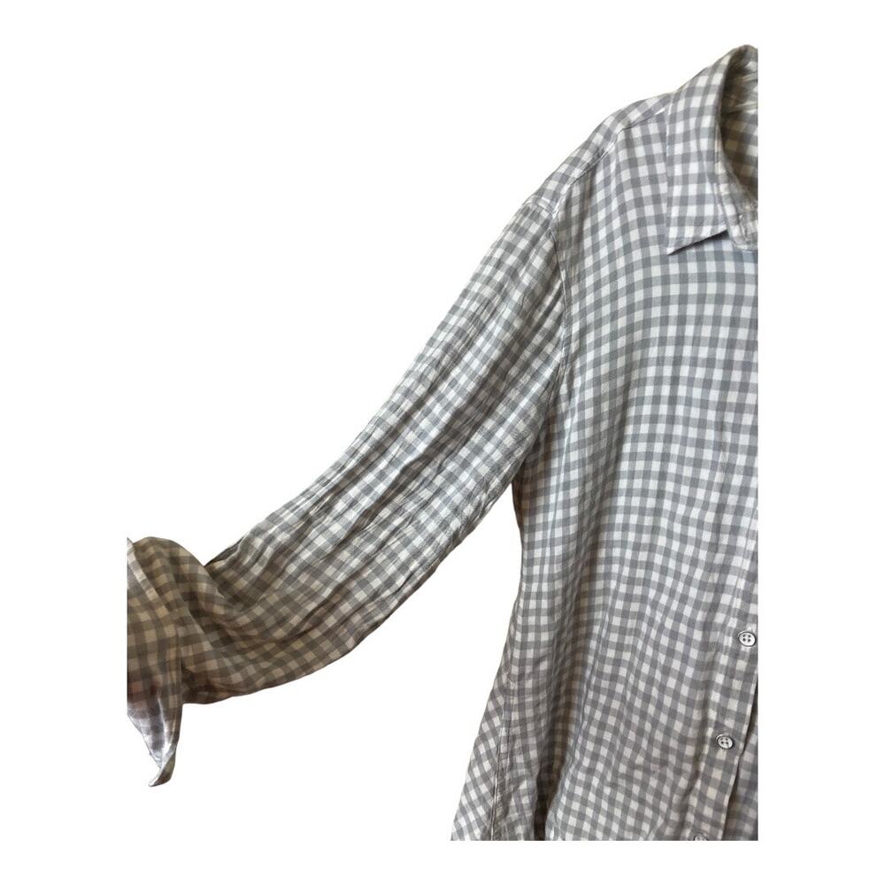 Jachs Girlfriend Chek Pattern Button Up Size M - image 3